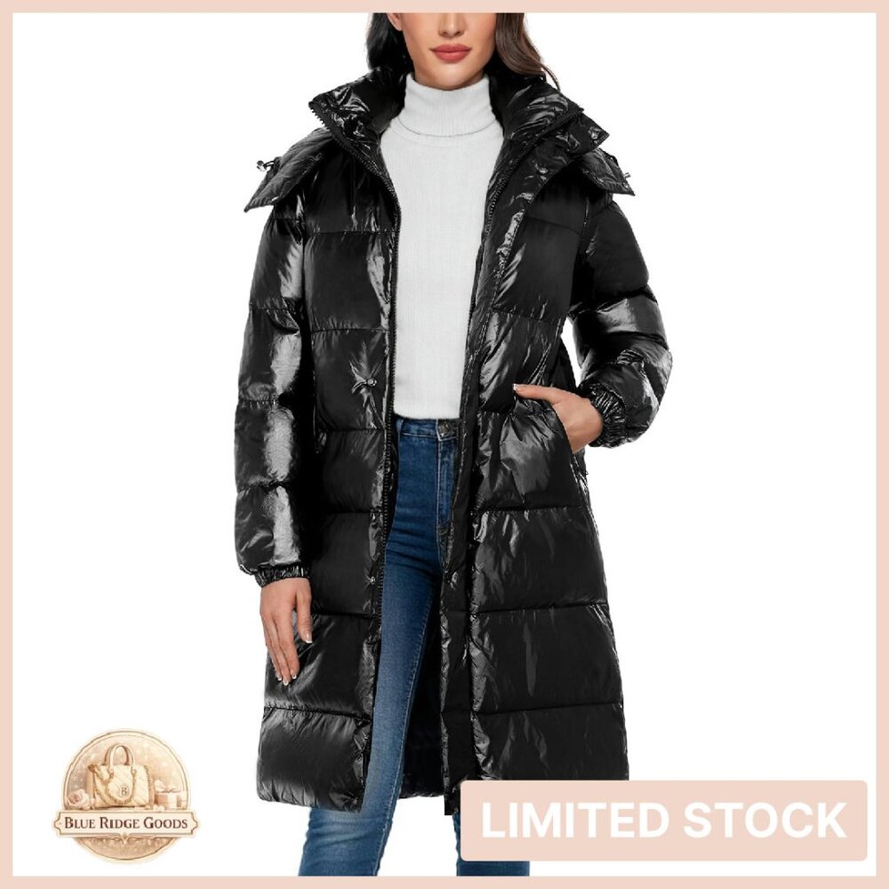 Winter Puffer Coat Waterproof Quilted Jacket Zip Up Hooded Parka Outerwear